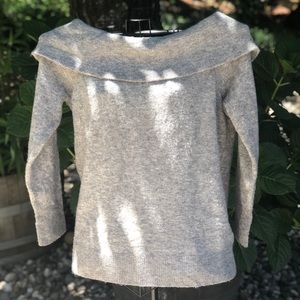 A&F Soft Gray Off the Shoulder Sweater